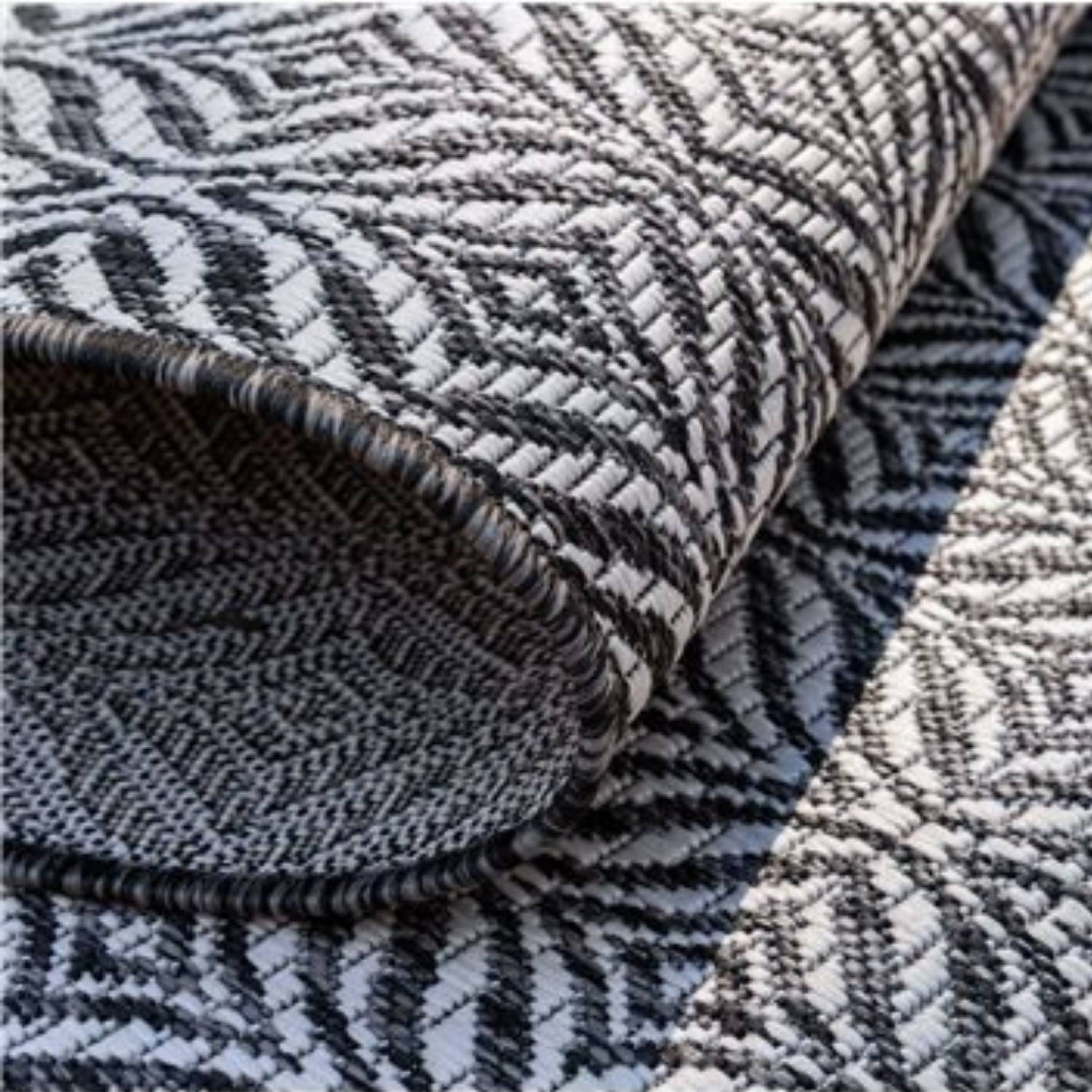 Autre - Tapis carré intérieur et extérieur noir 200x200cm - Imagen 3