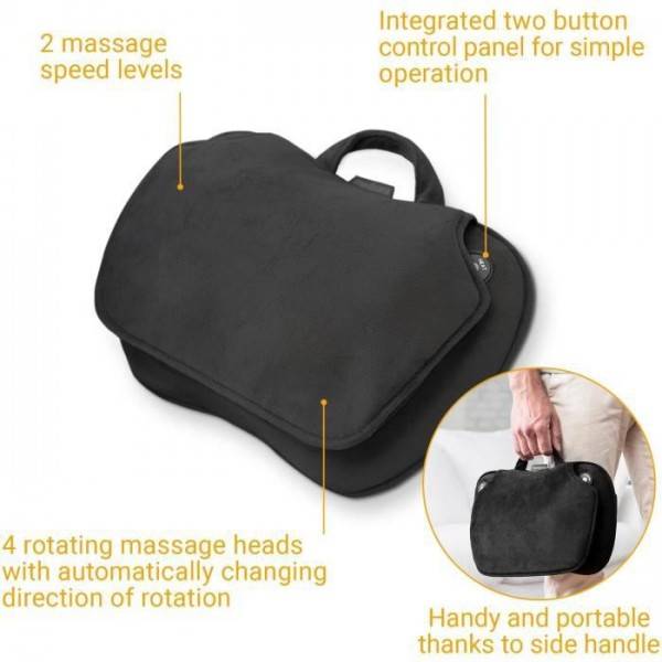 MEDISANA MC 850 - Coussin de massage Shiatsu épaules, dos, jambes et cou - 2 vitesses - Fonction chaleur - Rembourrage flexible - Image 4