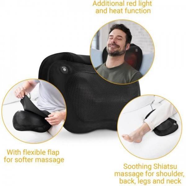 MEDISANA MC 850 - Coussin de massage Shiatsu épaules, dos, jambes et cou - 2 vitesses - Fonction chaleur - Rembourrage flexible - Image 5
