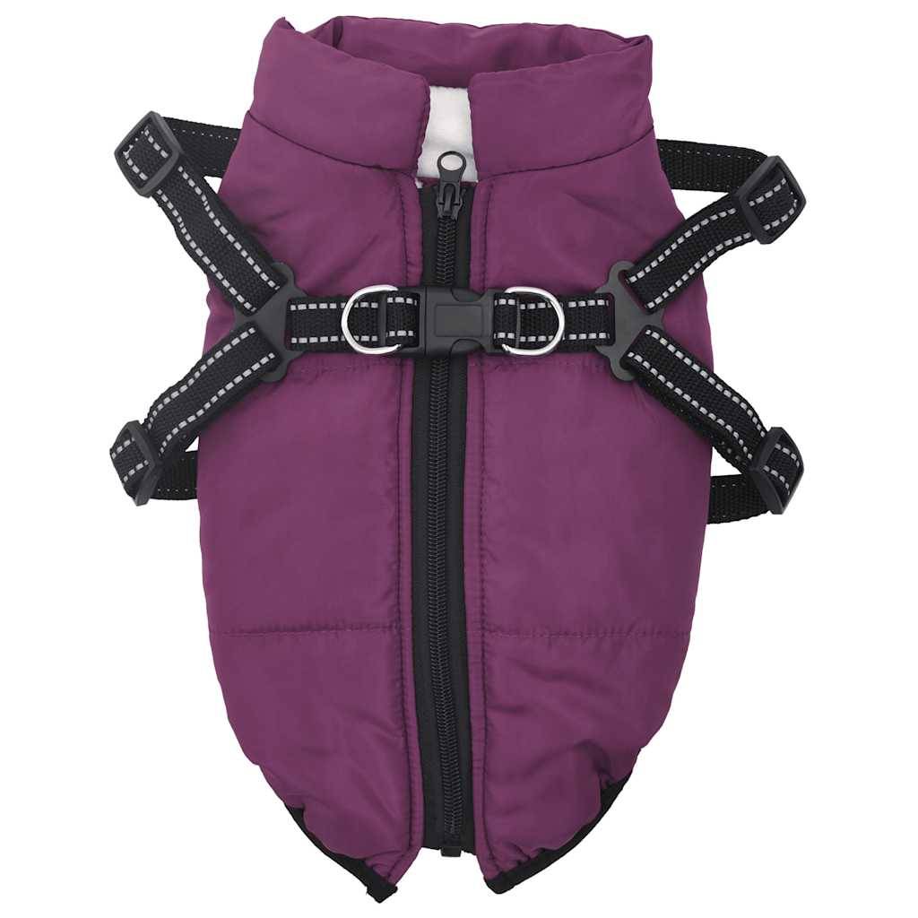 Manteau pour chien chaud et imperméable avec harnais intégré pour l'hiver Violet L36 – ComfortXL Pet Living - Image 2