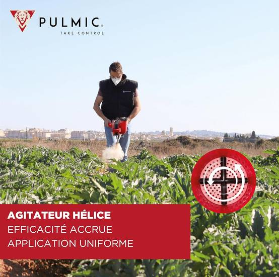 Pulmic.Poudreuse à soufre, terre de diatomées et insecticide Pulvérisateur de poudre avec agitateu Soufflet pour pulvérisation de poudre - Image 4