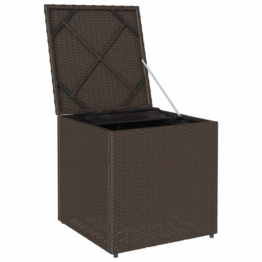 Vidaxl - Boîte à coussins avec stockage Marron 50 x 50 x 50 cm polyrotin vidaXL 365409 - Image 5