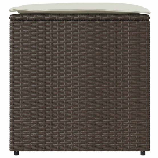 Vidaxl - Boîte à coussins avec stockage Marron 50 x 50 x 50 cm polyrotin vidaXL 365409 - Image 6