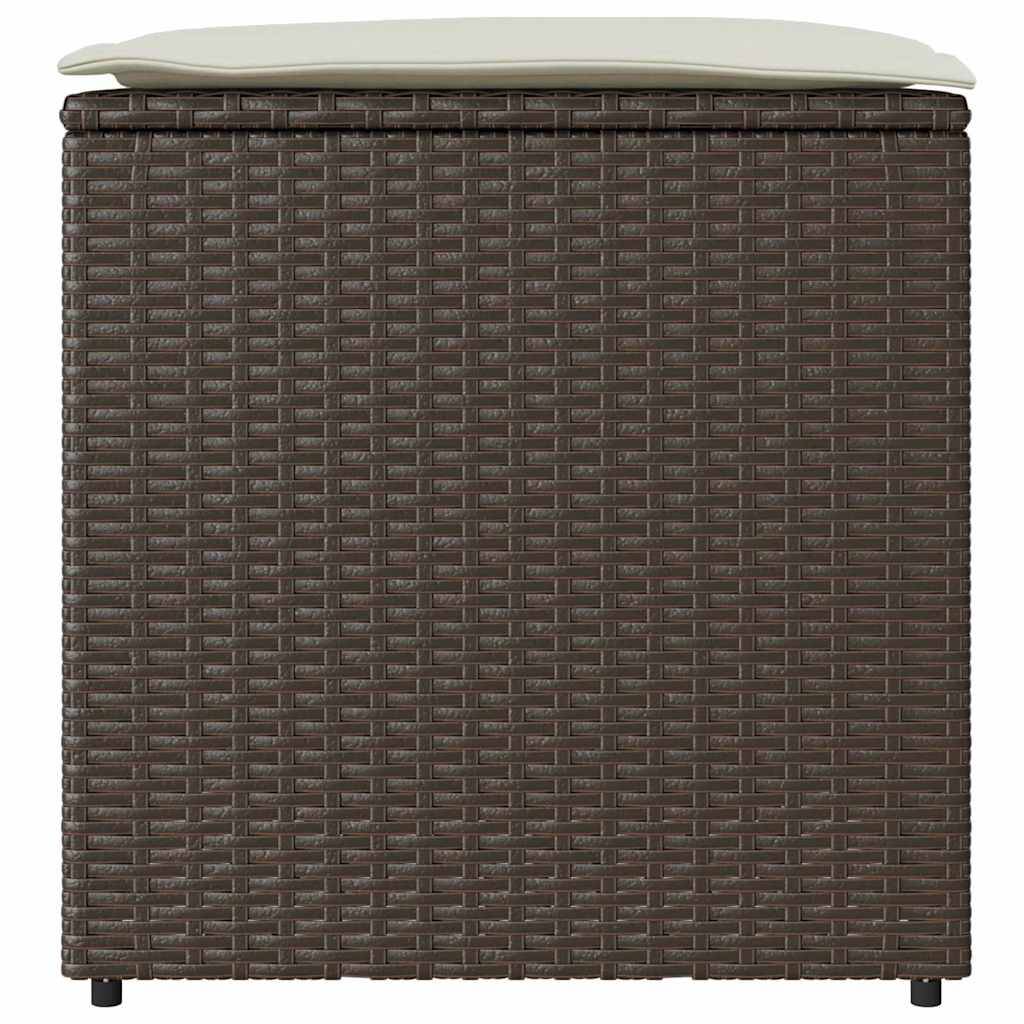 Vidaxl - Boîte à coussins avec stockage Marron 50 x 50 x 50 cm polyrotin vidaXL 365409 - Image 6