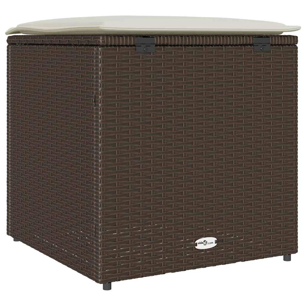 Vidaxl - Boîte à coussins avec stockage Marron 50 x 50 x 50 cm polyrotin vidaXL 365409 - Image 8