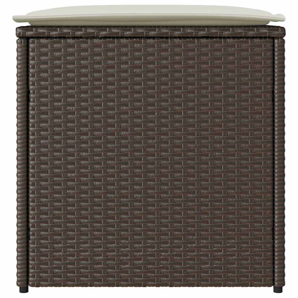 Vidaxl - Boîte à coussins avec stockage Marron 50 x 50 x 50 cm polyrotin vidaXL 365409 - Image 7