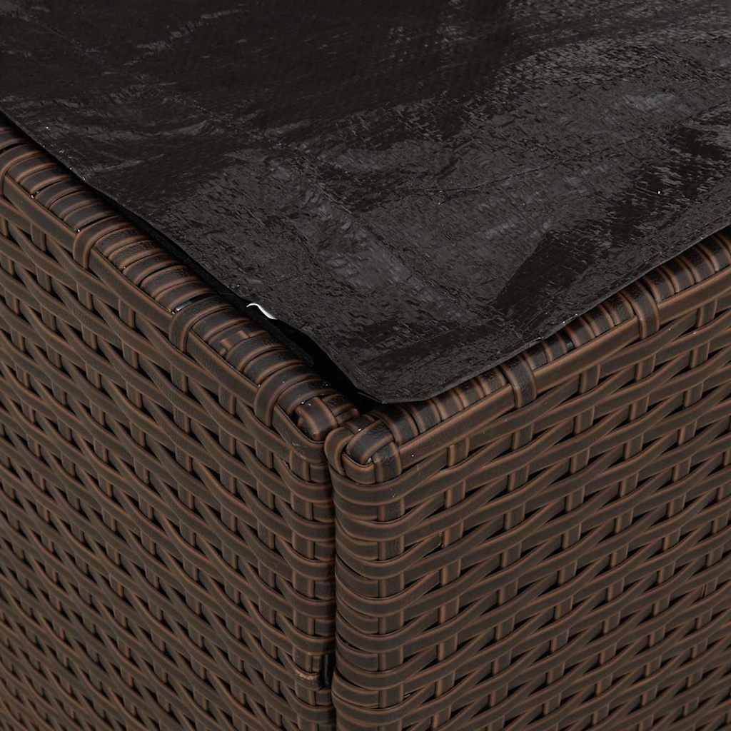 Vidaxl - Boîte à coussins avec stockage Marron 50 x 50 x 50 cm polyrotin vidaXL 365409 - Image 10