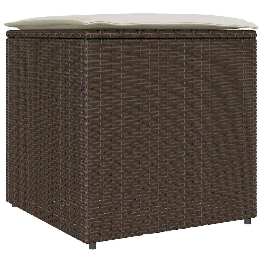 Vidaxl - Boîte à coussins avec stockage Marron 50 x 50 x 50 cm polyrotin vidaXL 365409 - Image 2