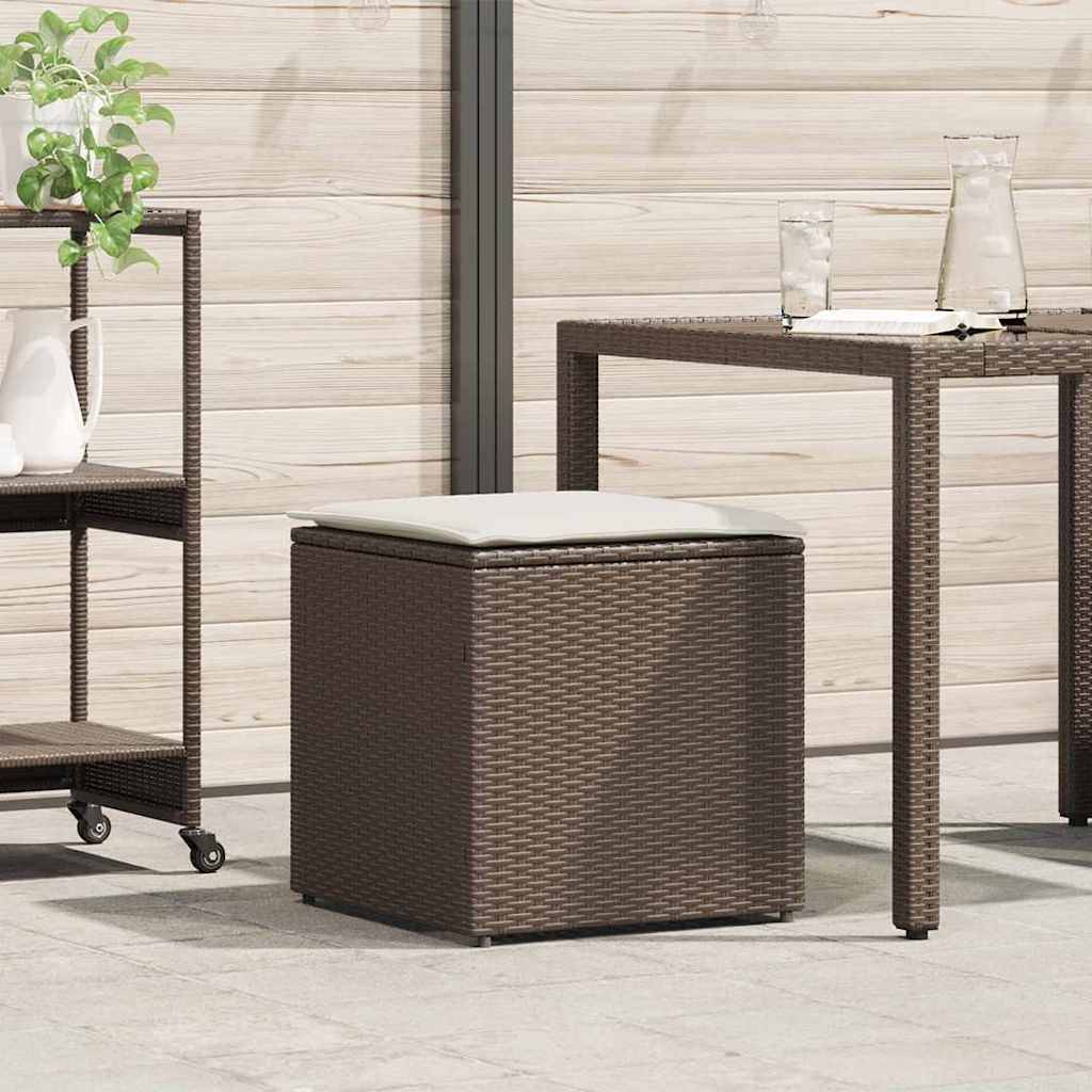 Vidaxl - Boîte à coussins avec stockage Marron 50 x 50 x 50 cm polyrotin vidaXL 365409 - Image 1