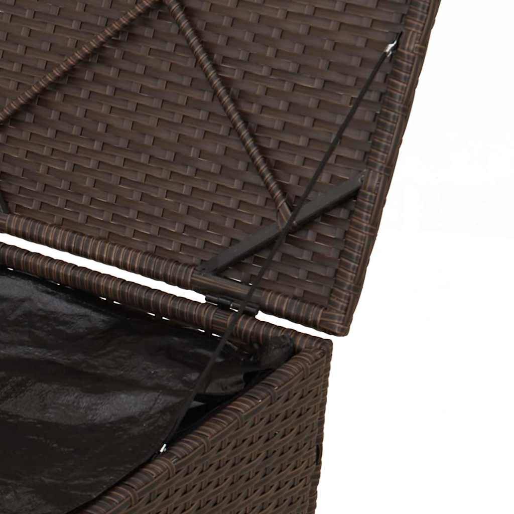 Vidaxl - Boîte à coussins avec stockage Marron 50 x 50 x 50 cm polyrotin vidaXL 365409 - Image 9