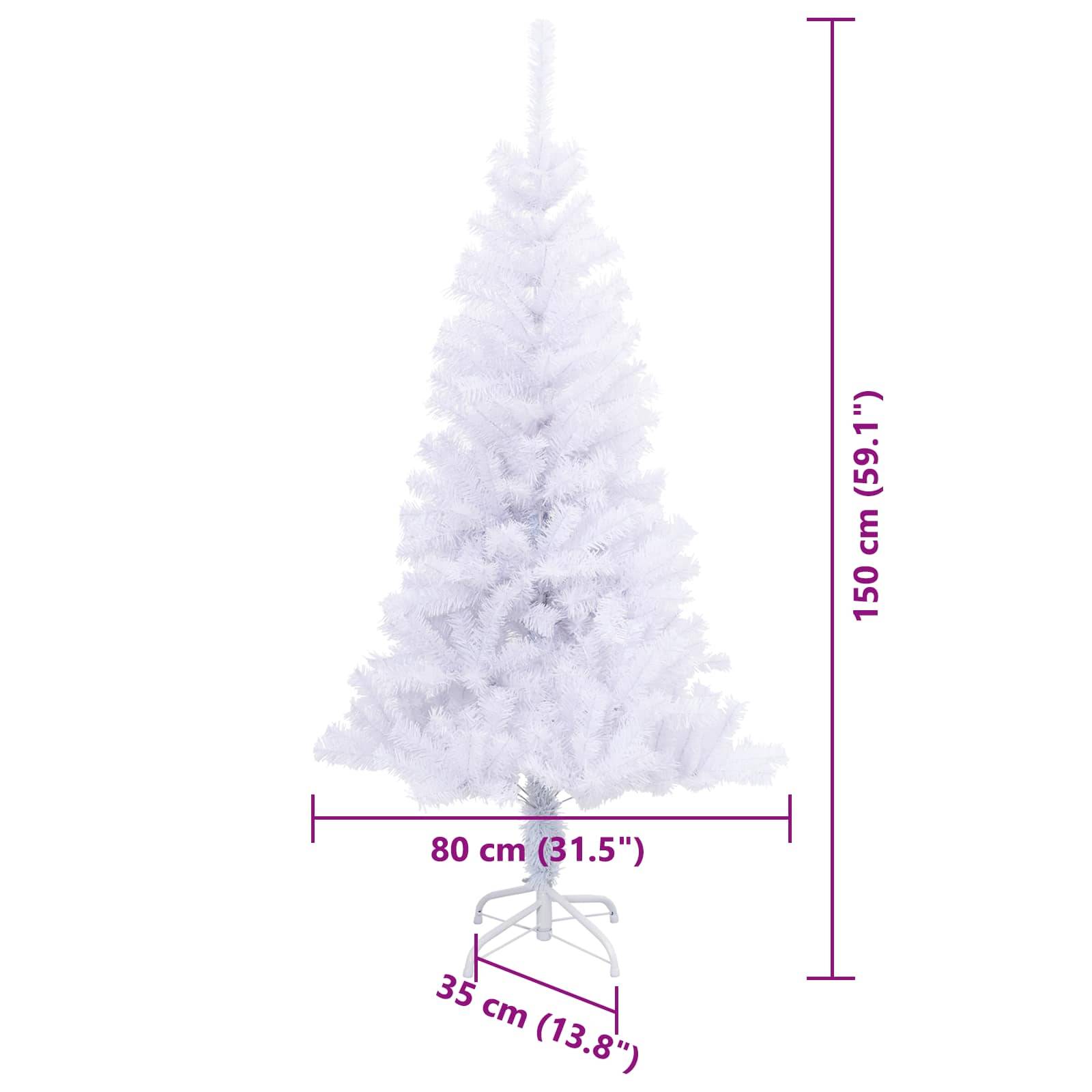 Vidaxl - Sapin de Noël artificiel avec 150 LED Blanc 150 cm PVC et Acier vidaXL 3426655 - Image 3