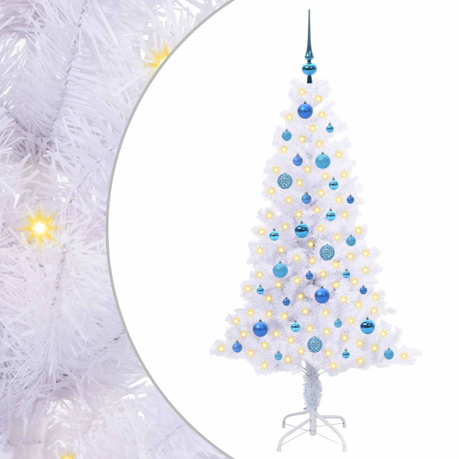 Vidaxl - Sapin de Noël artificiel avec 150 LED Blanc 150 cm PVC et Acier vidaXL 3426655 - Image 2