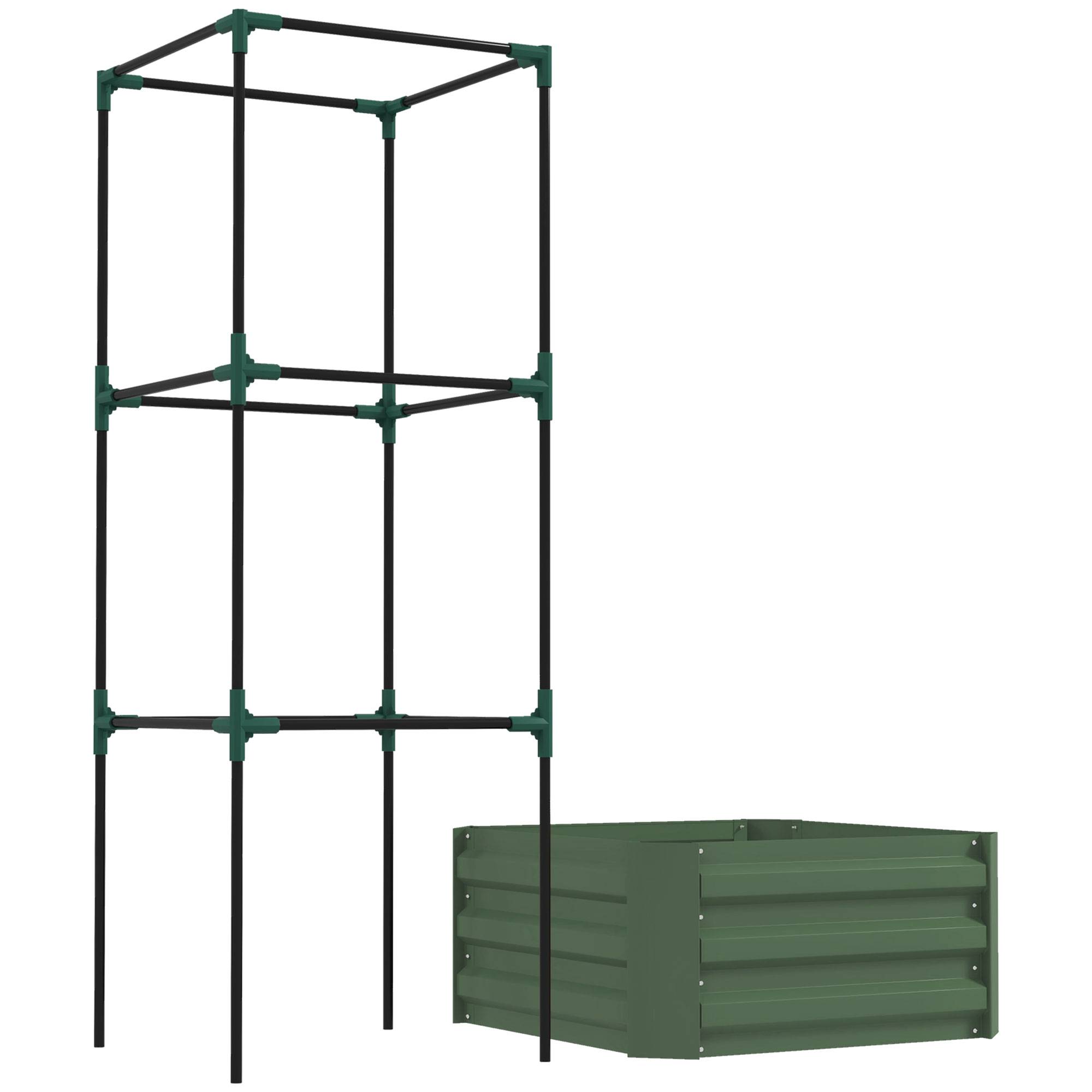 PANGIVO - Carré potager acier galvanisé vert 61 x 61 x 140 cm - PANGIVO - Image 10