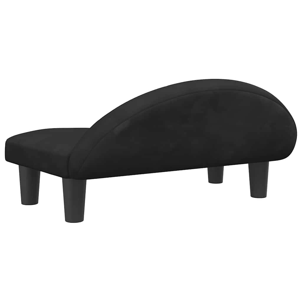 ComfortXL - Canapé lit pour chien en velours et bois pour salon ou chambre Noir 70x52 cm – ComfortXL Pet Living - Image 5