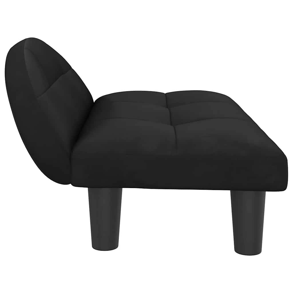 ComfortXL - Canapé lit pour chien en velours et bois pour salon ou chambre Noir 70x52 cm – ComfortXL Pet Living - Image 4