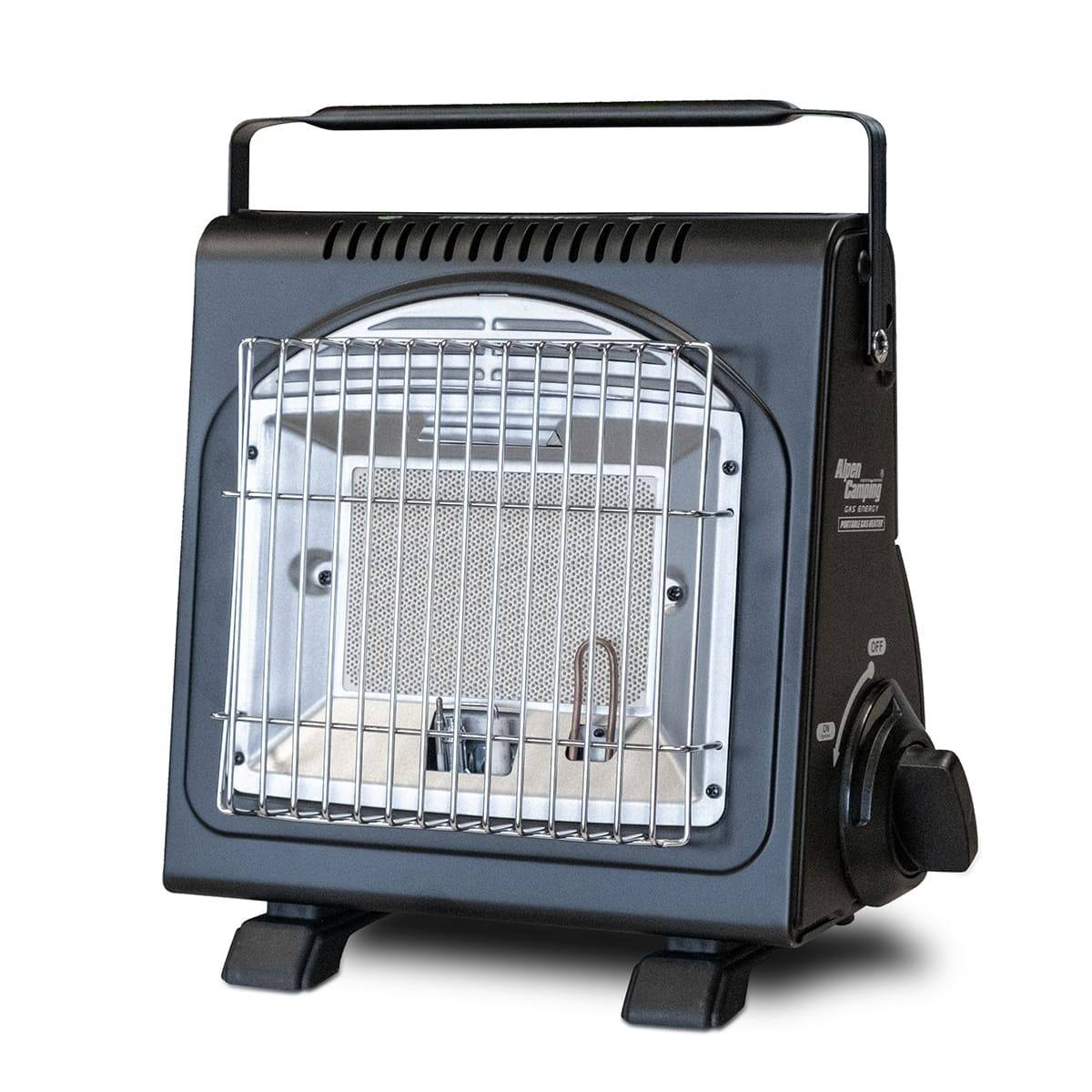 Chauffage à gaz portable 1700W Sécurité Thermocouple + 8 Cartouches gaz ALPEN Camping Basses températures - Imagen 2