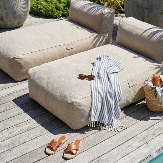 Oviala - Salon de jardin modulable avec 2 méridiennes beige Mixi - Oviala - Image 4