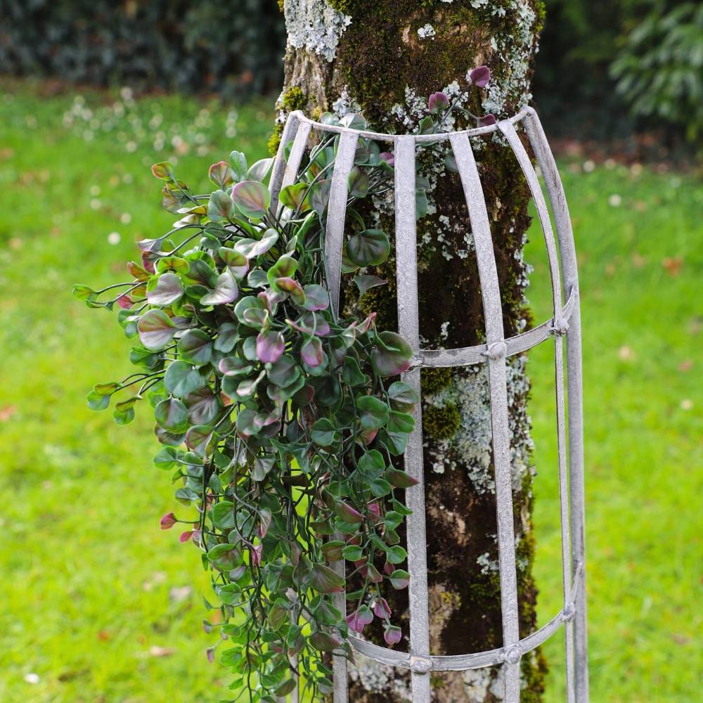 Set de 2 devants de gouttières ou d'arbres métal gris Ht.84-112 cm Chemin de campagne - Imagen 3