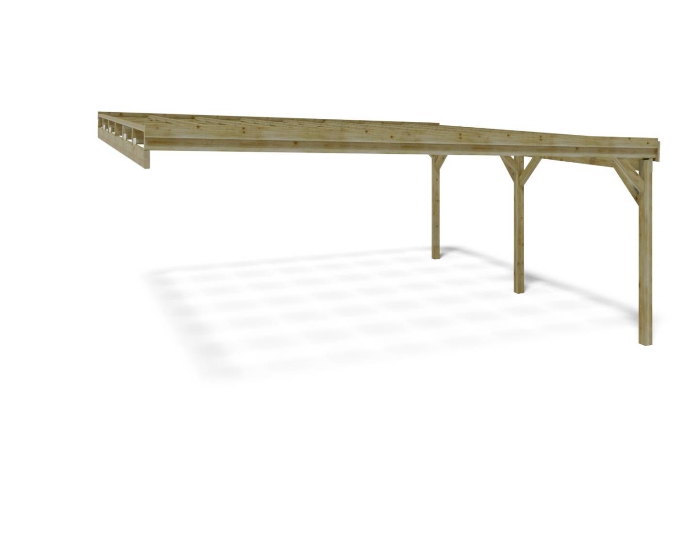 Altanka - Carport, abri de voiture  5.8x5.06 m - 29 m2 - adossé  - CAR23 - ALTANKA - Image 4
