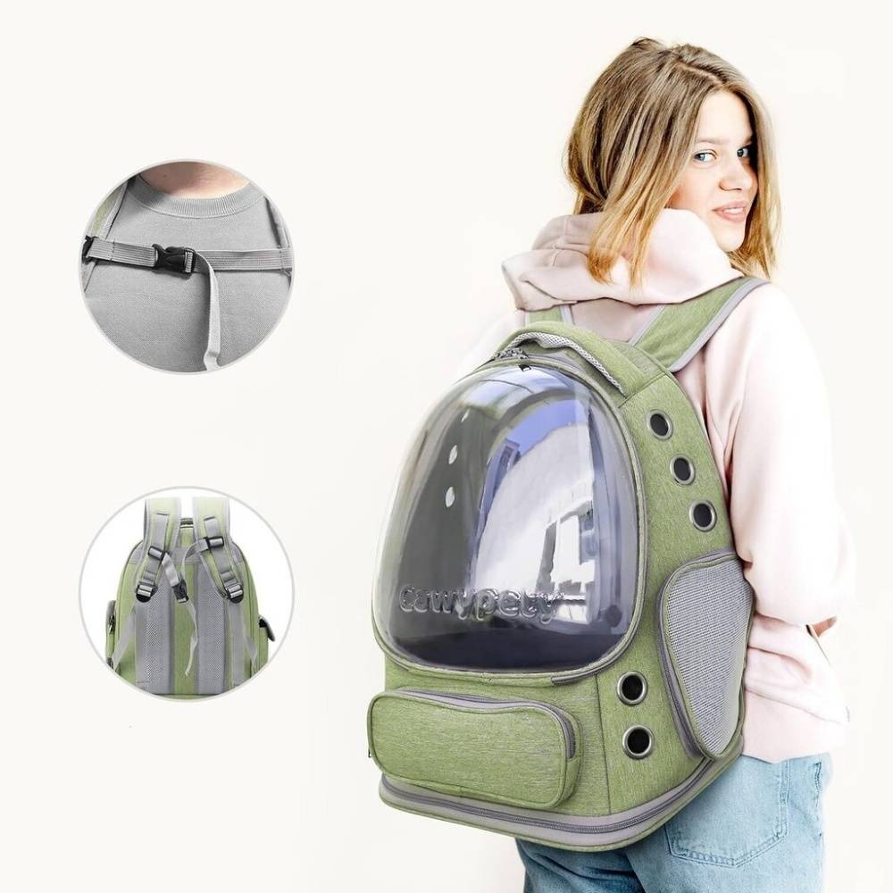IntiMeg - Sac pour chat Capsule spatiale Vert IntiMeg - Image 4