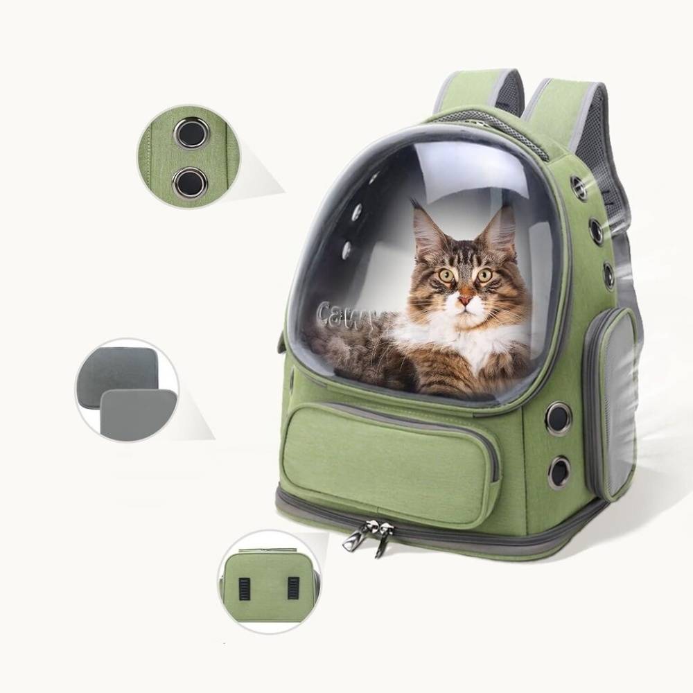 IntiMeg - Sac pour chat Capsule spatiale Vert IntiMeg - Image 3