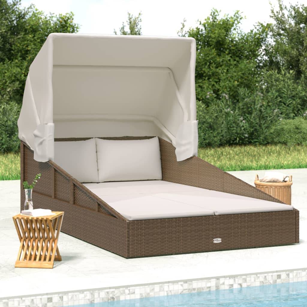 Prolenta Premium - Chaise longue pliante/transat Kaldor Blanc 200 X 114 X 128 cm - P87210B - Image 1