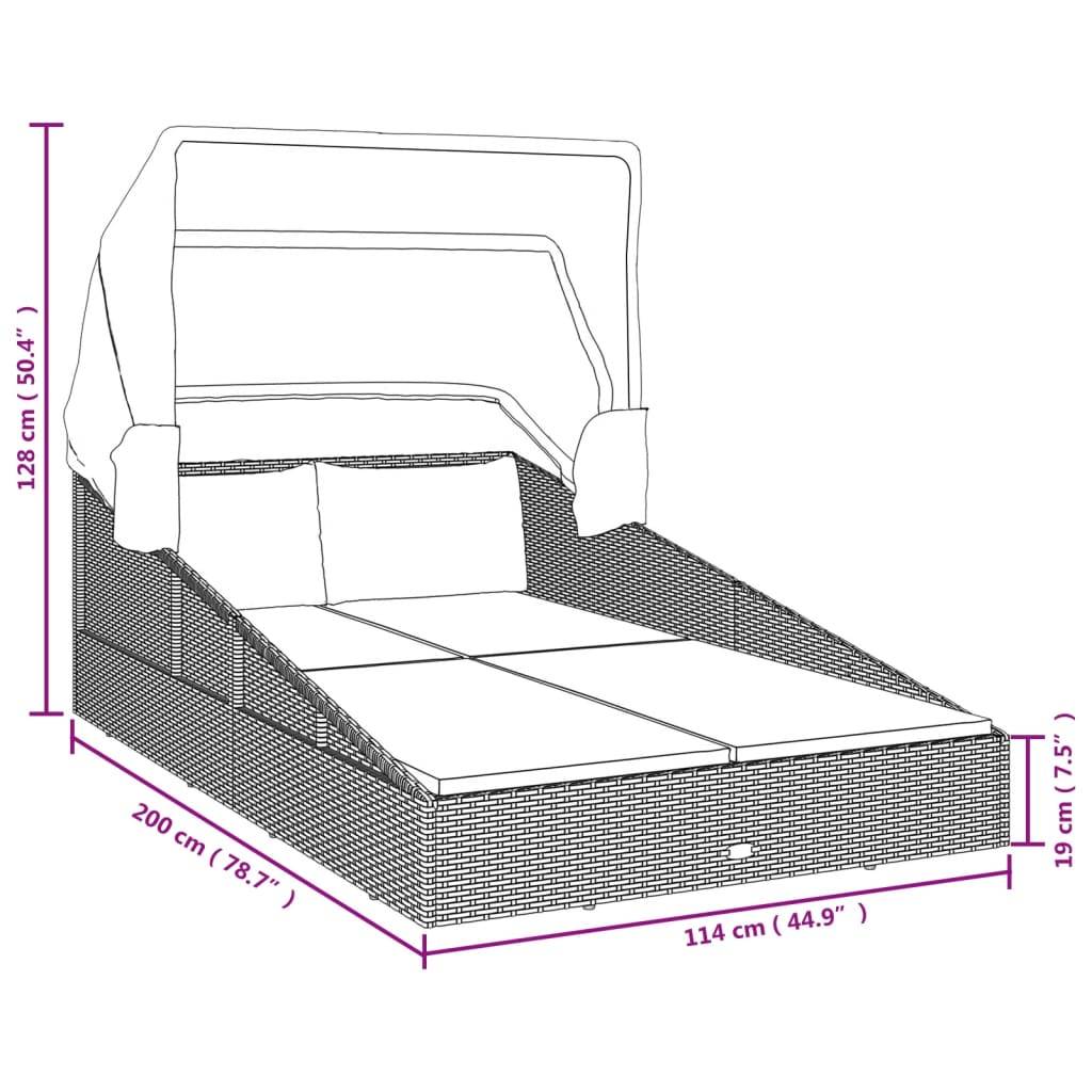 Prolenta Premium - Chaise longue pliante/transat Kaldor Blanc 200 X 114 X 128 cm - P87210B - Image 9