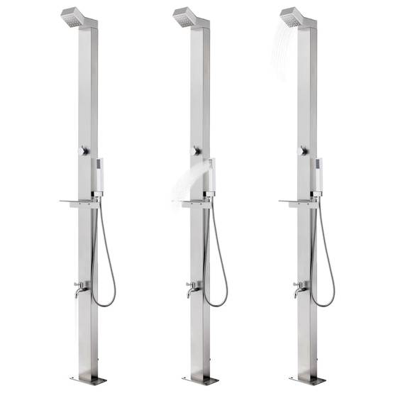 Douche d'extérieur - Douche de jardin 220 cm Acier inoxydable MP356 - Image 1