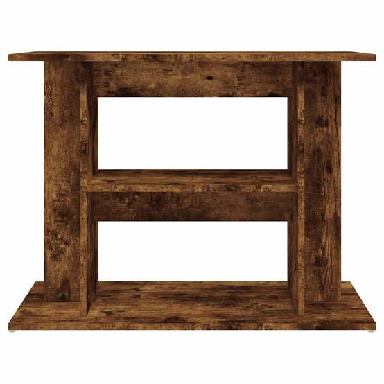 Meuble Aquarium Bois d'Ingénierie Support Rangement 80x35x60cm Chêne Fumé - ComfortXL Outdoor Living - Image 4