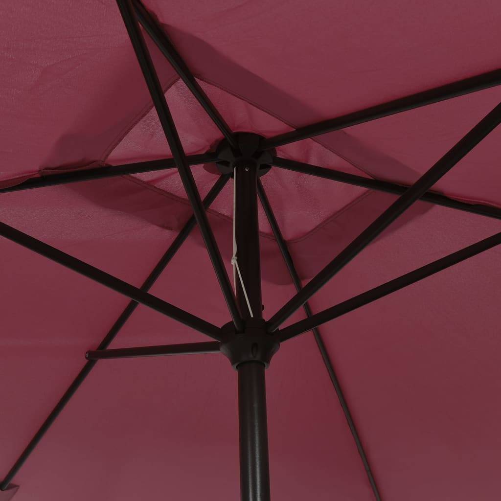 Helloshop26 - Parasol avec mât en métal 300 x 200 cm bordeaux - Image 4