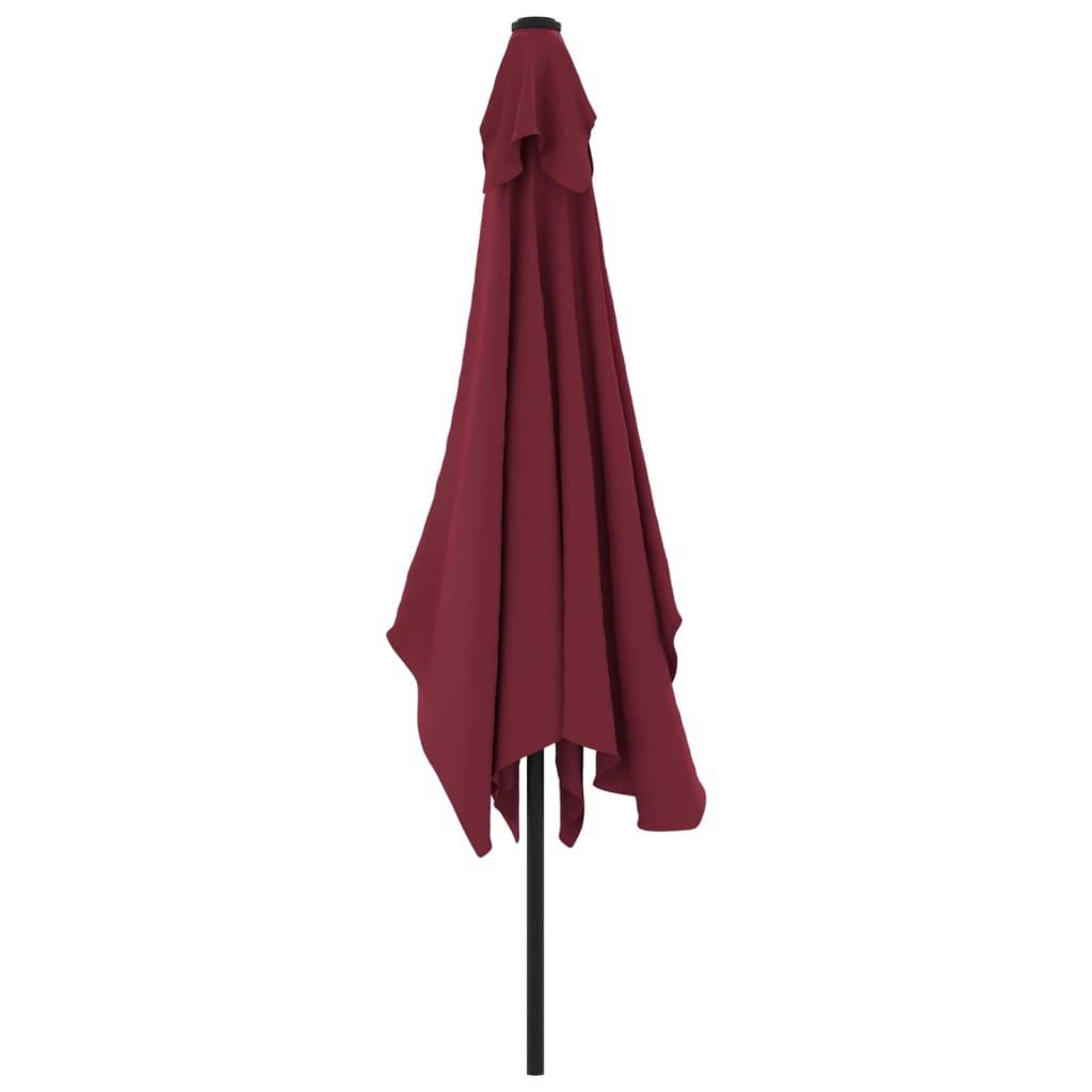 Helloshop26 - Parasol avec mât en métal 300 x 200 cm bordeaux - Image 3