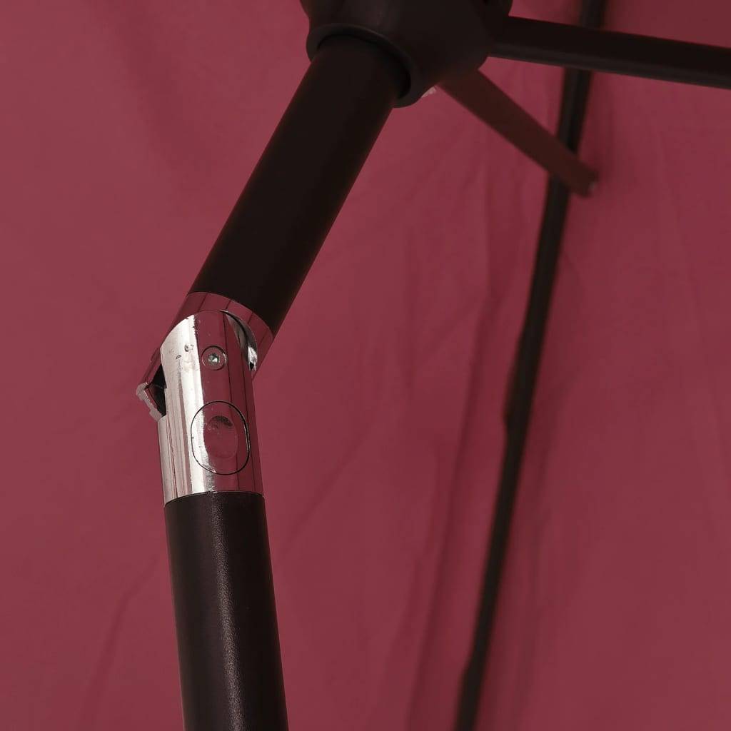 Helloshop26 - Parasol avec mât en métal 300 x 200 cm bordeaux - Image 5