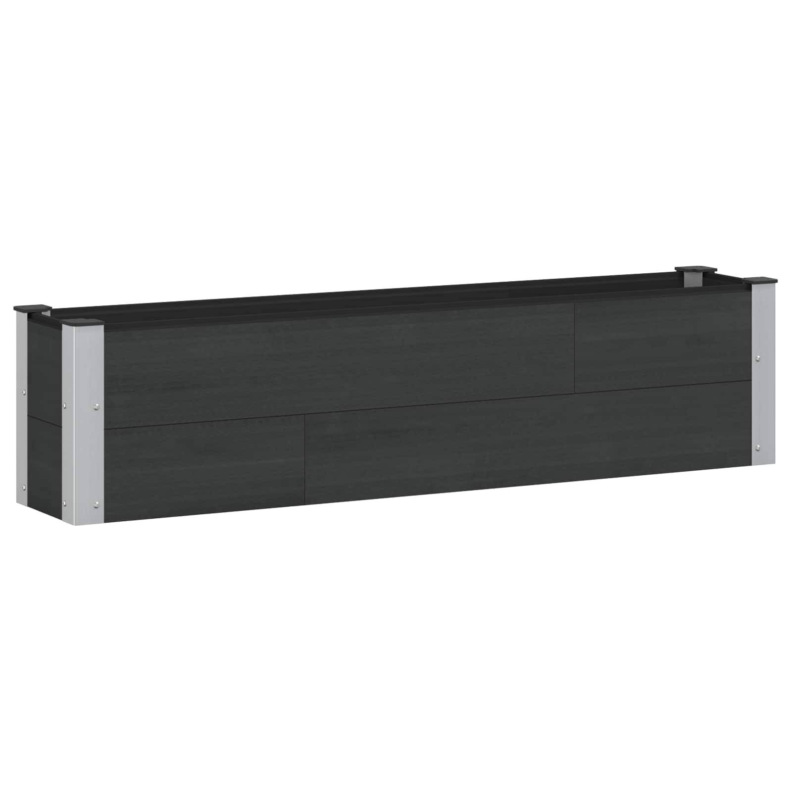 Prolenta Premium - Jardinière aluminium noir 150 x 30 x 36 cm - Prolenta premium p364.5 - Image 1