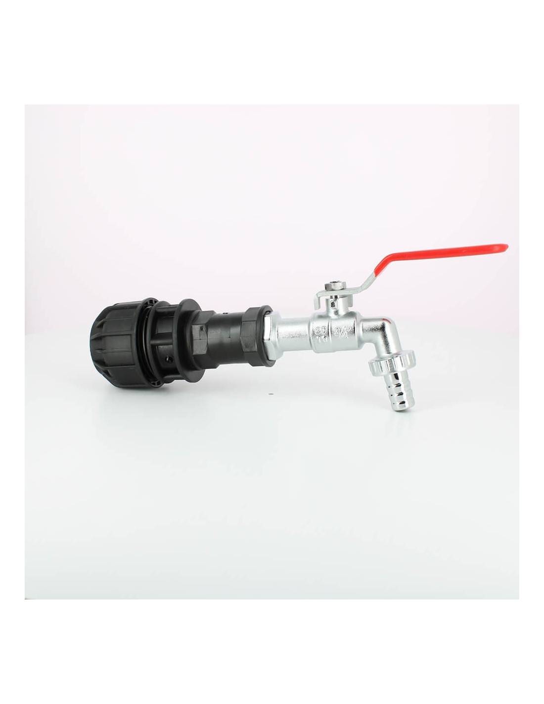 Robinet laiton chromé 15 mm - kit couplage cuve - Imagen 3