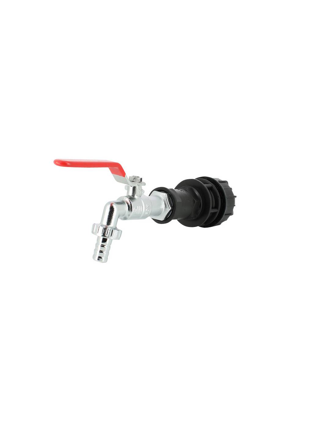 Robinet laiton chromé 15 mm - kit couplage cuve - Imagen 1