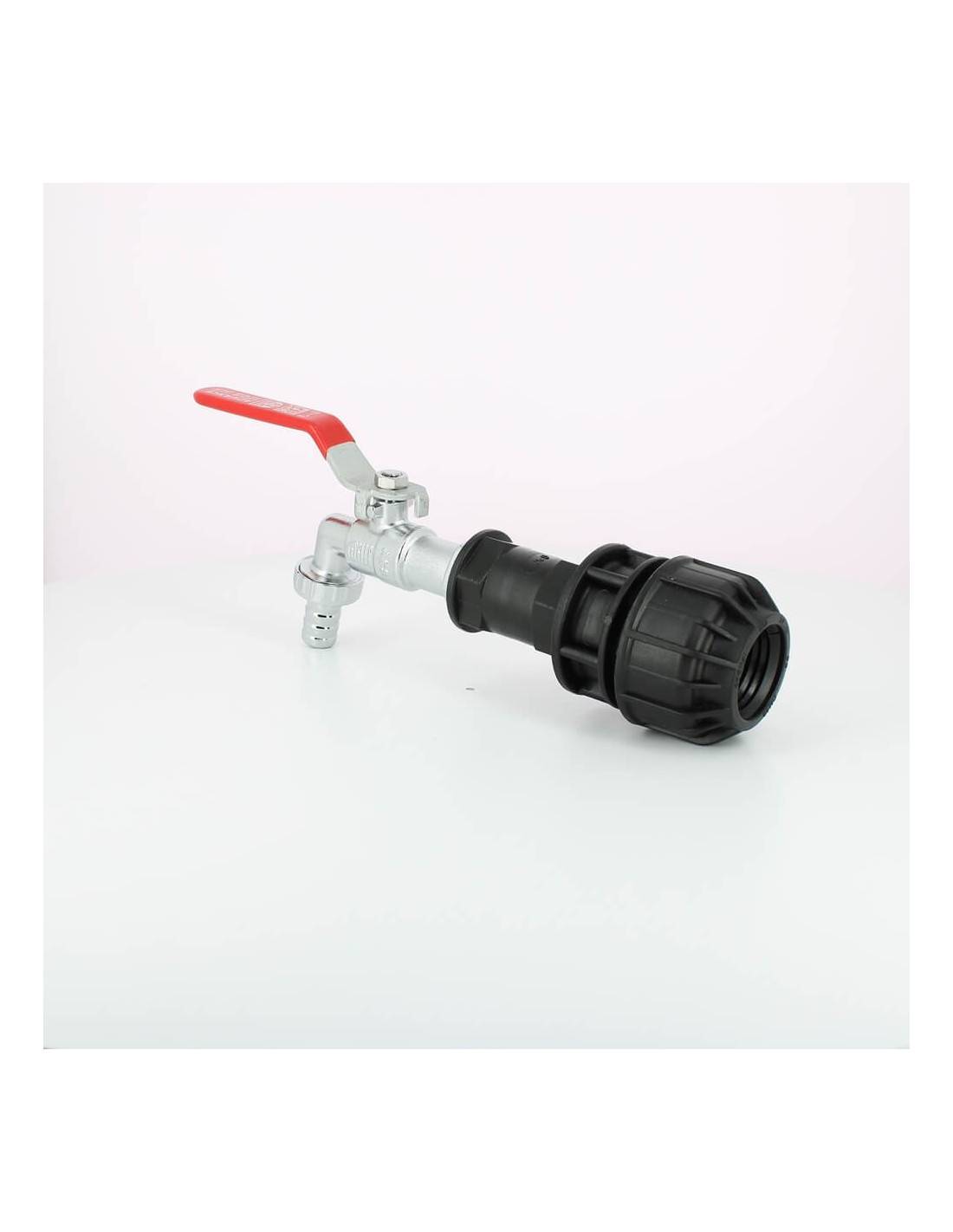 Robinet laiton chromé 15 mm - kit couplage cuve - Imagen 4