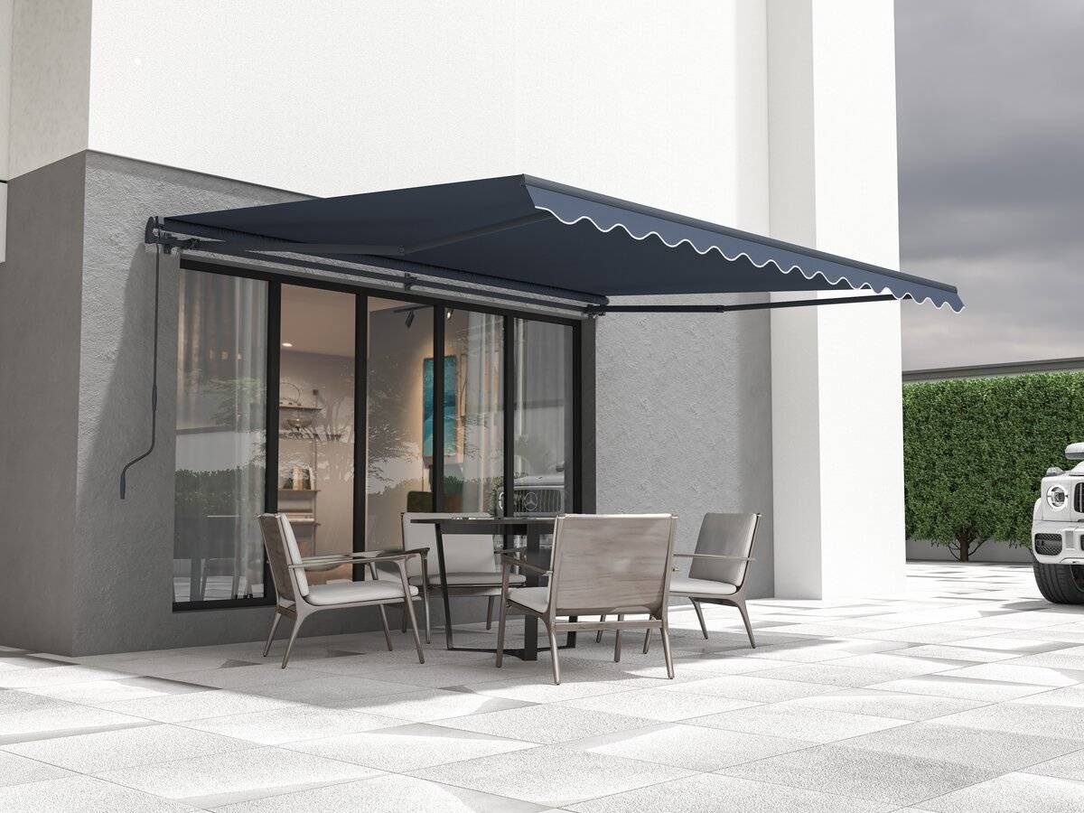 Store Banne En Aluminium "ombra 4" - 395 X 300 Cm - Gris -habitat Et Jardin - Imagen 2