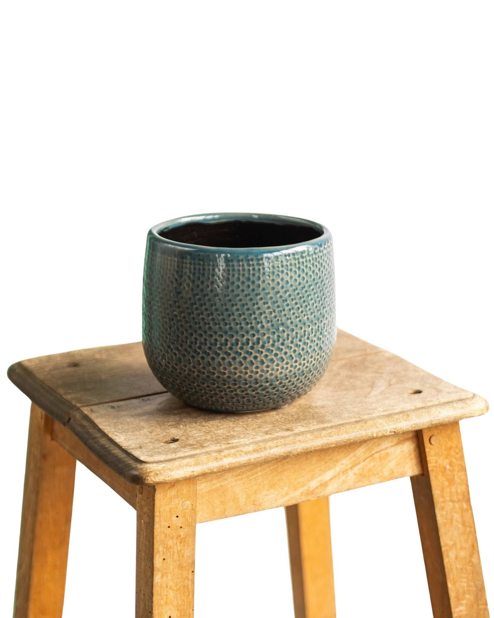 Cache pot Bari bleu- La Green Touch - Image 2