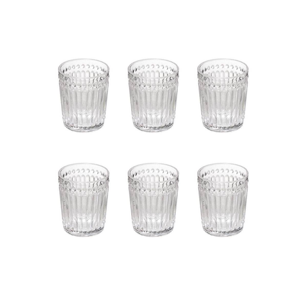 Lot de 6 Verres à Eau "Mona" 30cl Transparent