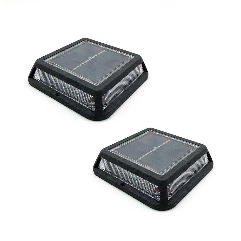 Lumisky - Lot de 2 balise solaires QUADRY Noir Aluminium D12cm - Imagen 1