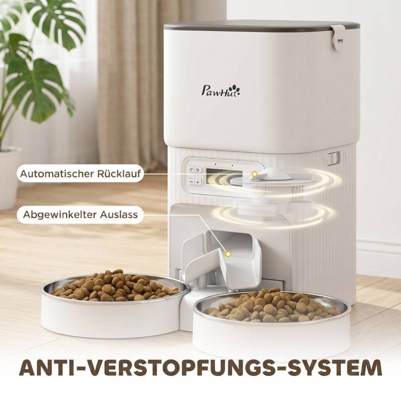 ComfortXL - Distributeur croquettes acier inoxydable chats chiens programmable 4L blanc - ComfortXL Outdoor Living - Image 7