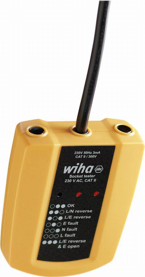 Testeur de prises de courant WIHA 230 V AC Cat. II - 45220 - Imagen 3
