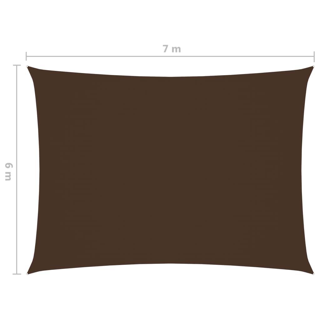 Helloshop26 - Voile toile d'ombrage parasol tissu oxford rectangulaire 6 x 7 m marron - Imagen 6