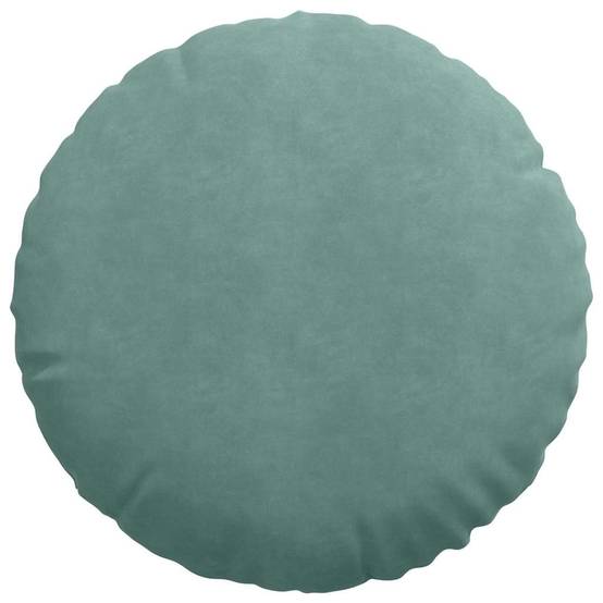 Lot de 2 Coussins de Siège Ronds Velours Décoratif Déhoussable pour Salon Vert Mer Ø 40 x 13 cm – ComfortXL Outdoor Living - Image 6