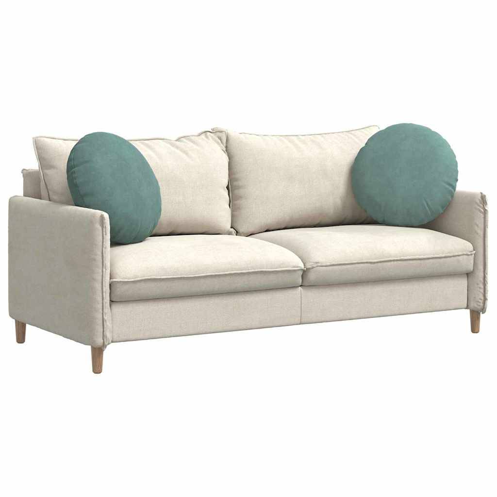 Lot de 2 Coussins de Siège Ronds Velours Décoratif Déhoussable pour Salon Vert Mer Ø 40 x 13 cm – ComfortXL Outdoor Living - Image 3