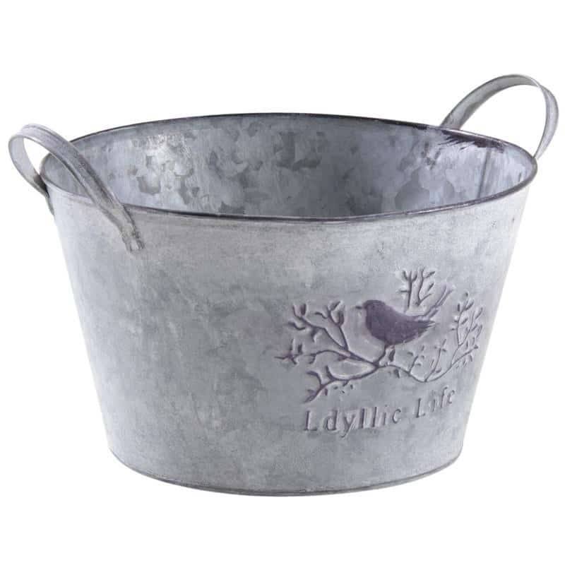 Aubry Gaspard - Jardinière ronde Métal patiné 23 cm - Aubry Gaspard - Imagen 1