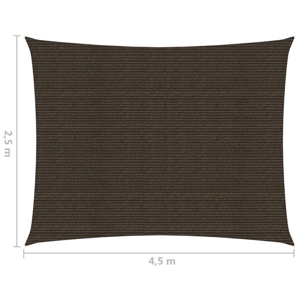 Helloshop26 - Voile d'ombrage 160 g/m² marron 2,5 x 4,5 m pehd - Imagen 6