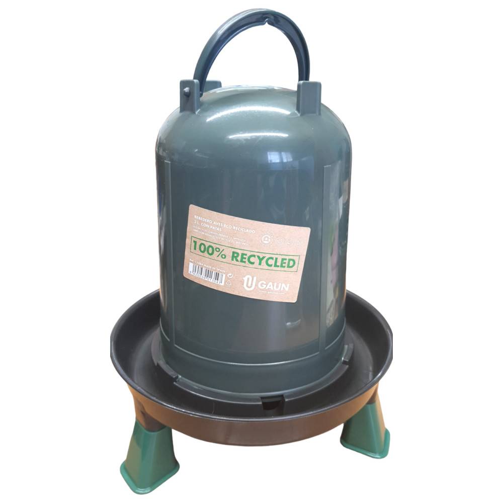 Gasco - Abreuvoir sur pieds plastique recyclé 3 litres pour basse cour - Imagen 1