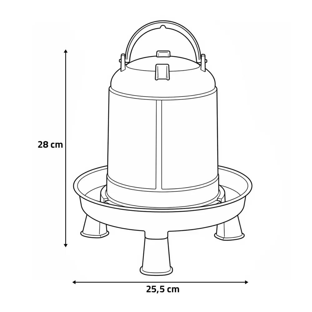 Gasco - Abreuvoir sur pieds plastique recyclé 3 litres pour basse cour - Imagen 4