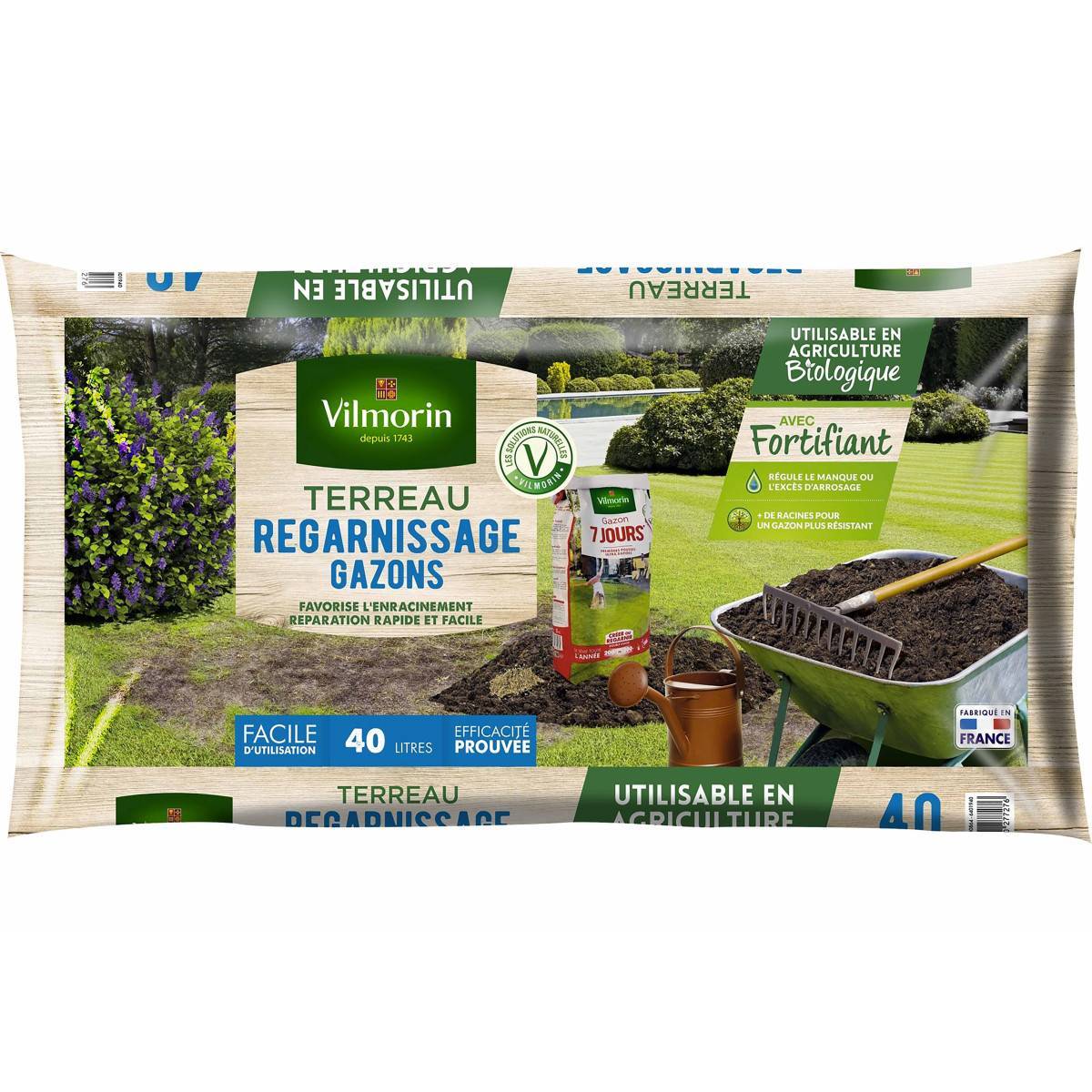 Vilmorin - Terreau regarnissage gazon 40L